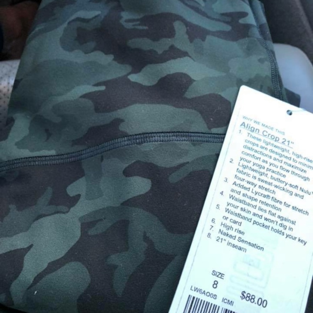 Lululemon Align Crop I’m Gator Green Camo (6)